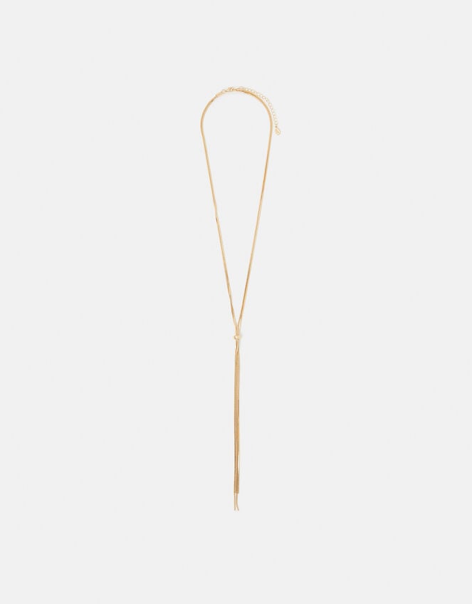 Slinky Lariat Necklace, Gold (GOLD), large