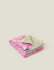 Block Print Quilted Throw Blanket, , large