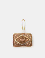 Embellished Custard Cream Christmas Tree Decoration, , large