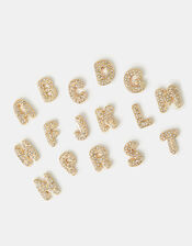 Diamant&eacute; Initial 3D Tech Sticker, Gold (GOLD), large