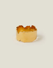 Stainless Steel Chunky Band Ring, Gold (GOLD), large