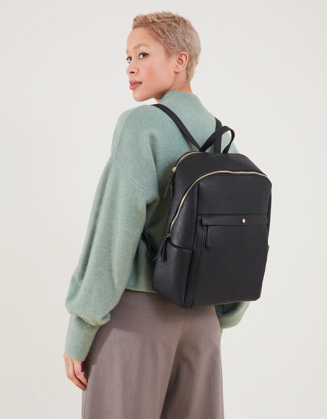 Classic Zip Around Backpack, Black (BLACK), large