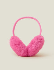 Faux Fur Earmuffs, Pink (PINK), large