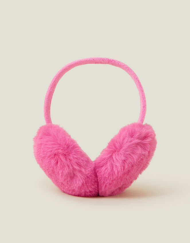 Faux Fur Earmuffs, Pink (PINK), large