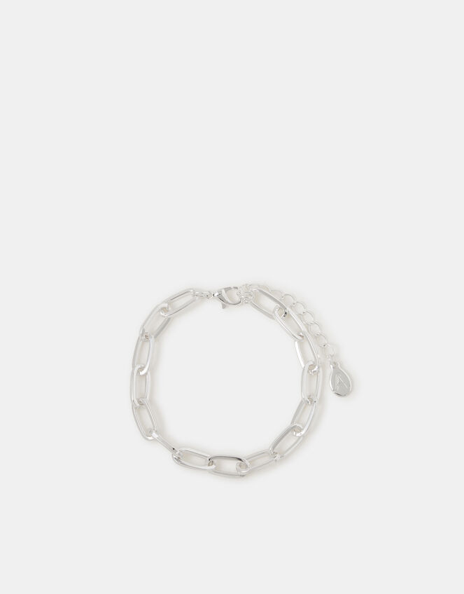 Link Chain Bracelet, Silver (SILVER), large