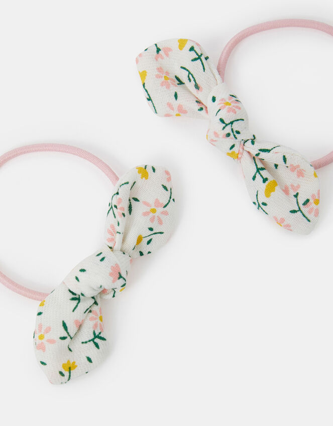 2-Pack Girls Floral Bow Hairbands, , large