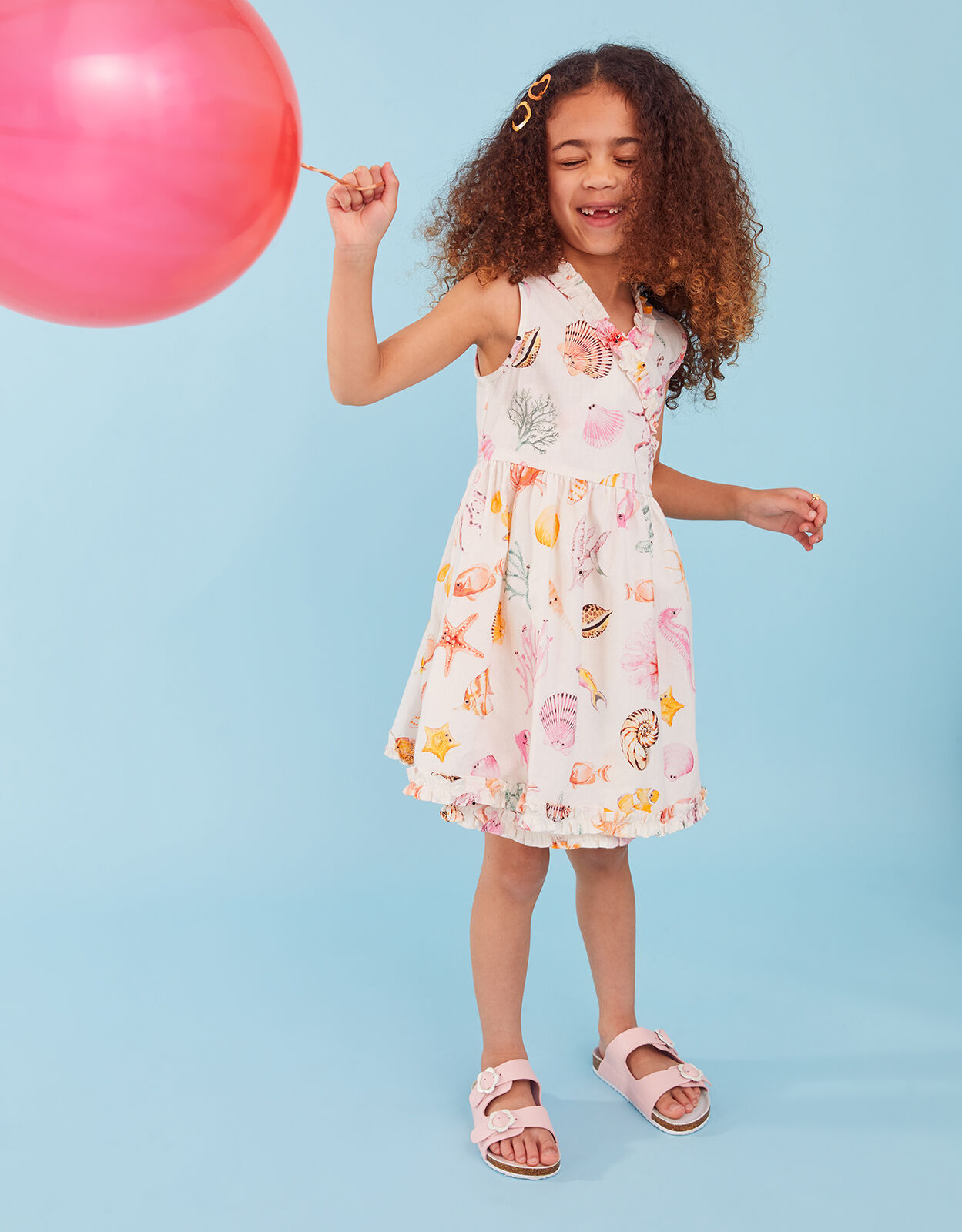 Shell hot sale print dress