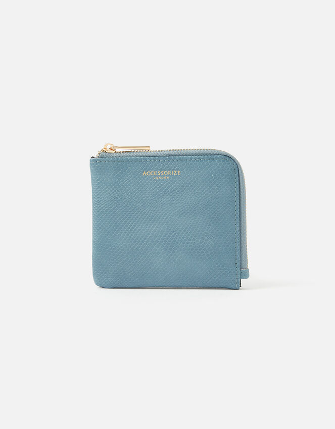 Zip Around Coin Purse, Blue (BLUE), large