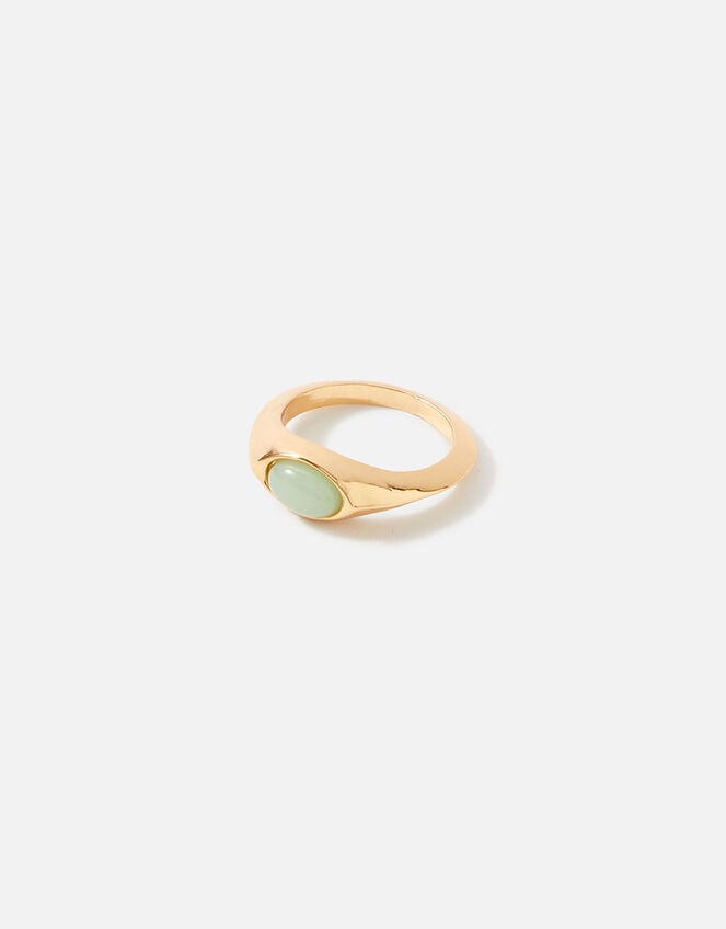 Seascape Signet Stone Ring, Green (GREEN), large