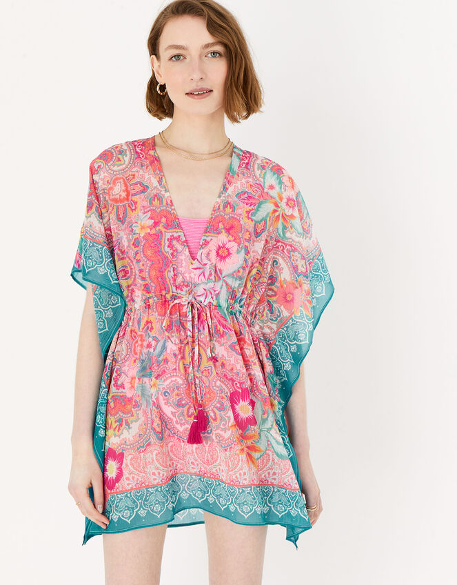 Mozambique Chiffon Kaftan, Multi (BRIGHTS-MULTI), large