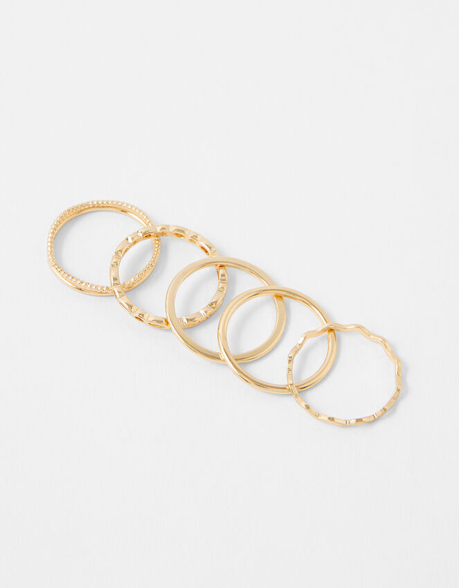 Fine Rings 5 Pack, Gold (GOLD), large