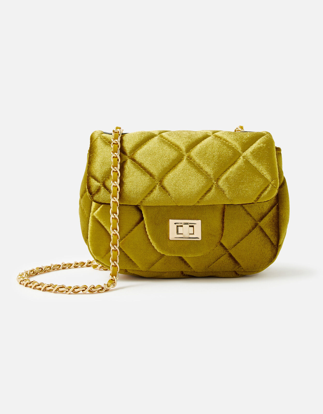 Yellow velvet outlet bag
