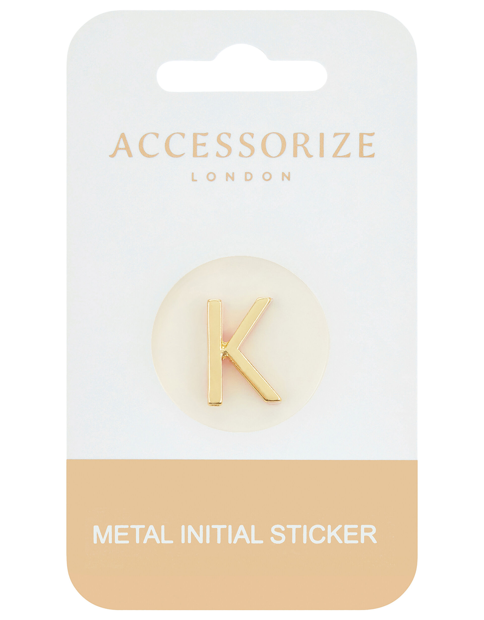 Metallic Initial Sticker - K, , large
