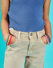 Girls Flower Bead Bracelets Multipack, , large