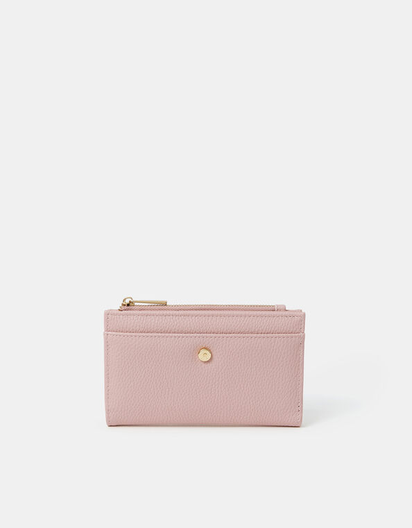 Fold-Over Faux Leather Purse, Pink (PINK), large