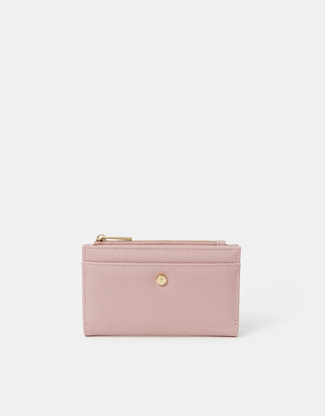 Fold-Over Faux Leather Purse, Pink (PINK), large