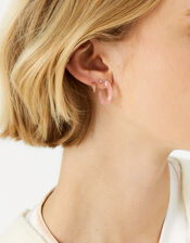 Resin Hoop Earrings Set of Three, , large