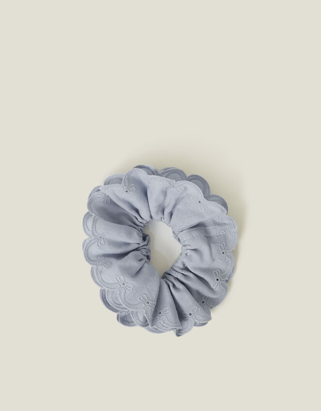 Broderie Bow Hair Scrunchie, , large