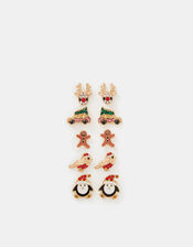 5-Pack Christmas Stud Earrings, , large