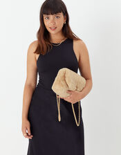 Faux Fur Cross-Body Bag, Camel (CAMEL), large