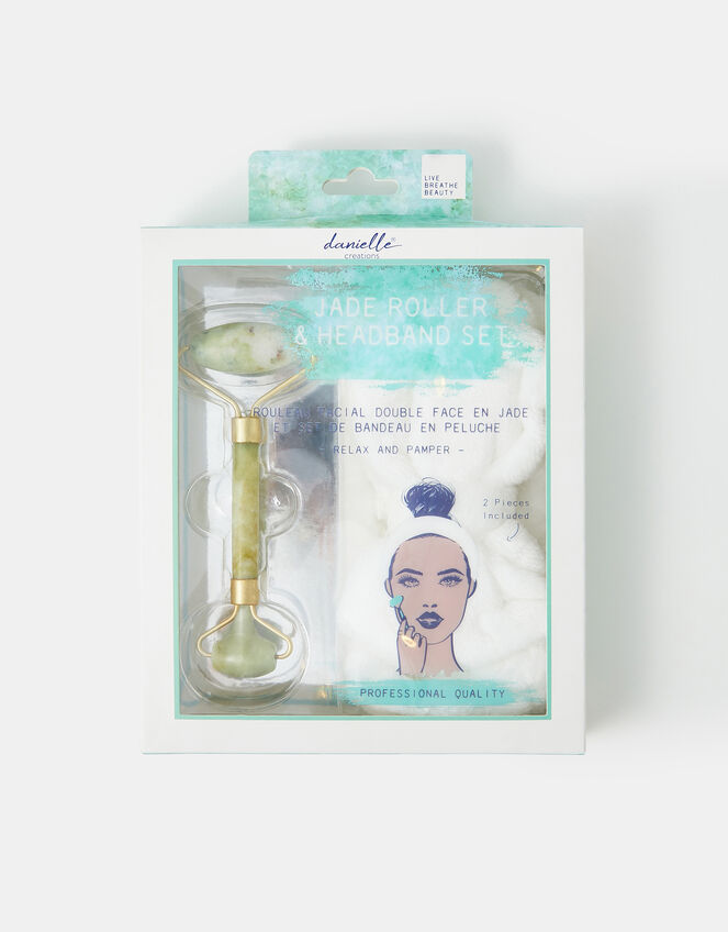 Danielle Creations Jade Facial Roller & Headband Set, , large