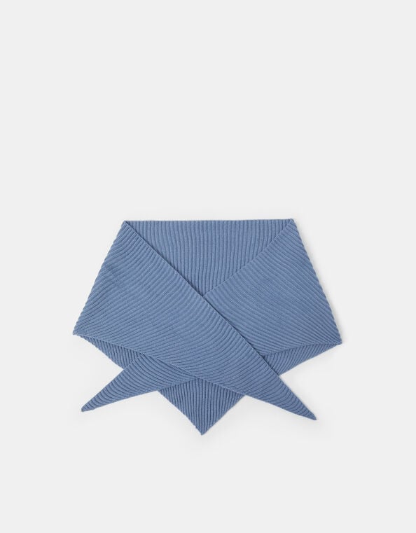 Accessorize x Good Manners Rib Knitted Triangle Scarf, , large