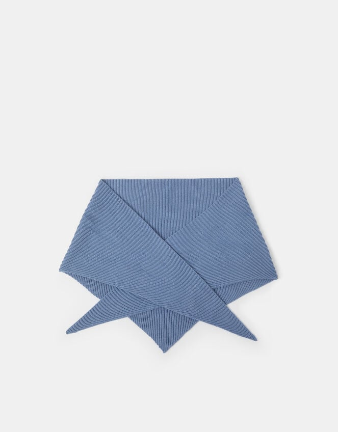 Accessorize x Good Manners Rib Knitted Triangle Scarf, , large