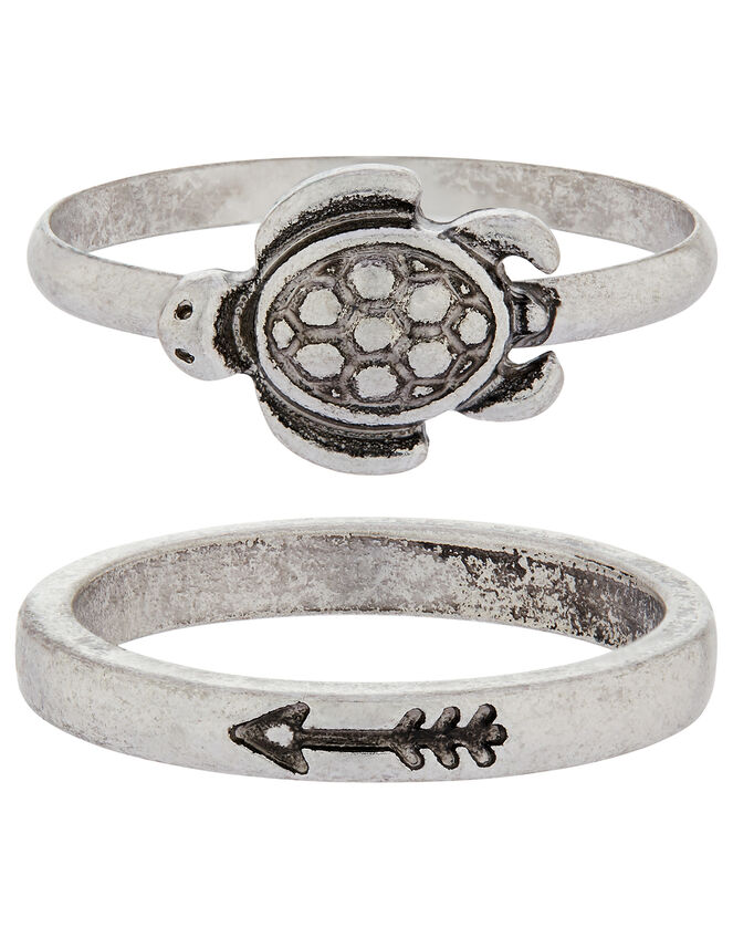 Tilly Turtle Ring Set, Silver (SILVER), large