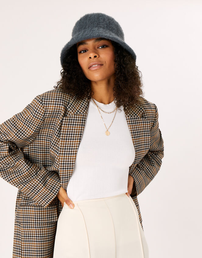 Fluffy Bucket Hat, Grey (GREY), large