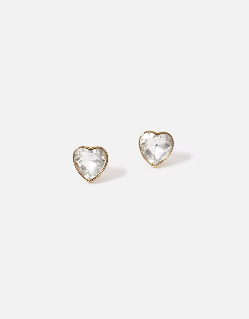 Pastel Pop Crystal Heart Stud Earrings, , large