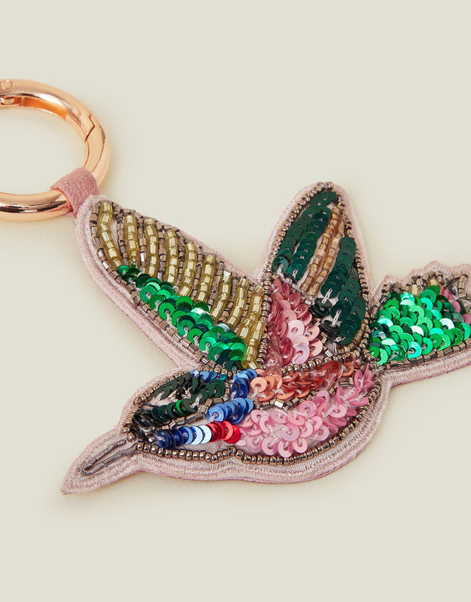 Embellished Hummingbird Bag Charm, , large