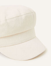 Twill Baker Boy Hat, Natural (NATURAL), large