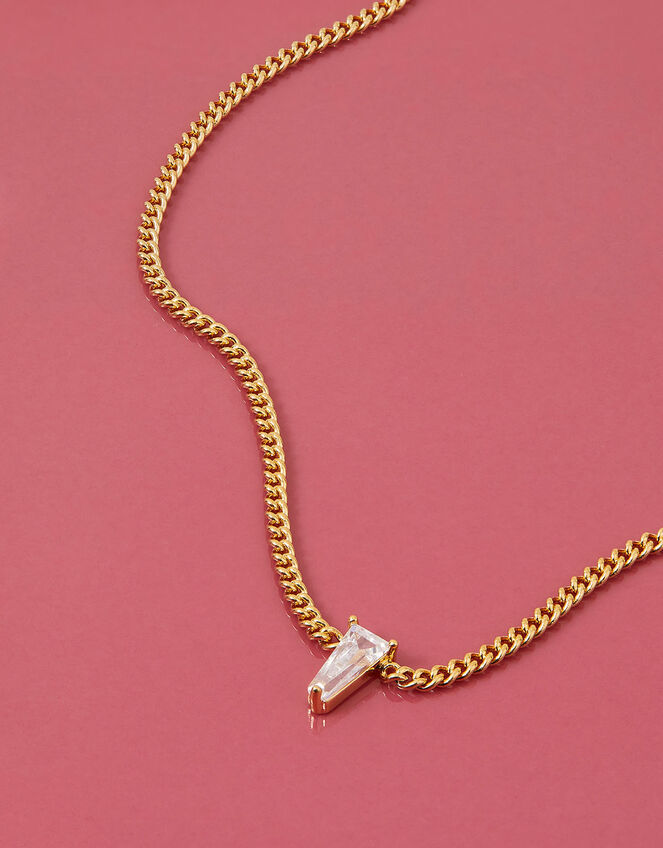 14ct Gold-Plated Sparkle Kite Cut Pendant Necklace, , large