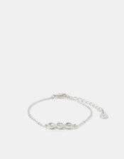 Triple Stone Bracelet, Silver (SILVER), large
