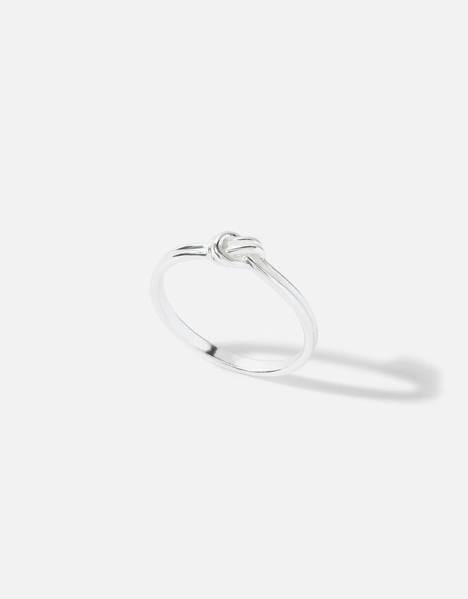 Sterling Silver Knot Ring, Silver (ST SILVER), large