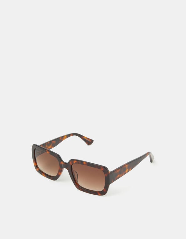 Premium Acetate Square Tort Sunglasses, , large