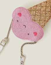 Girls Glitter Ice Cream Bag, , large