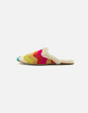 Rainbow Wave Embroidered Slippers, Multi (BRIGHTS-MULTI), large