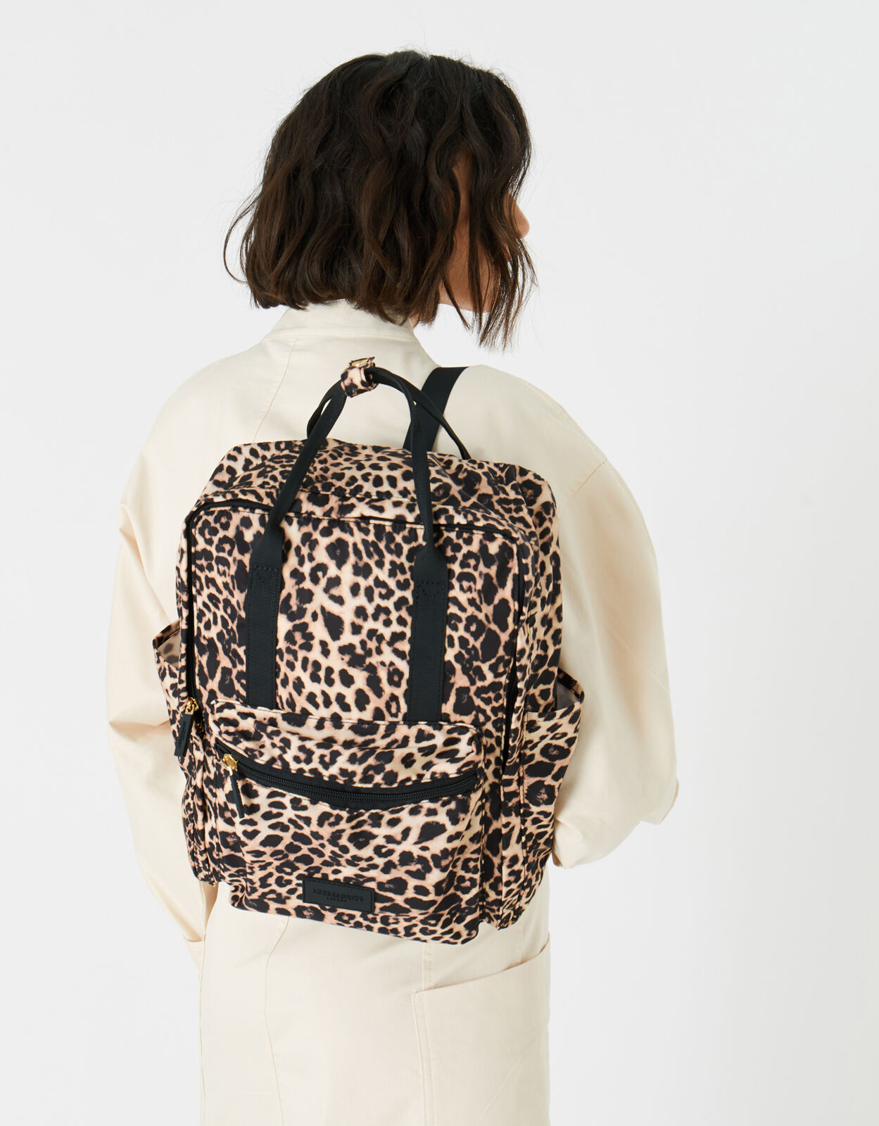 Printed canvas backpack on sale