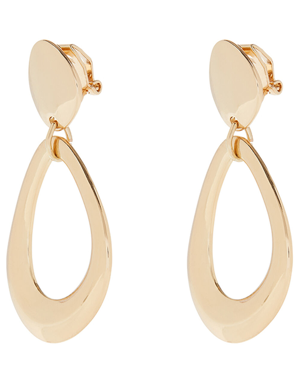 Organic Oval ClipOn Drop Earrings Earrings Accessorize Global