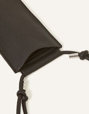 Flat Phone Pouch, Black (BLACK), large