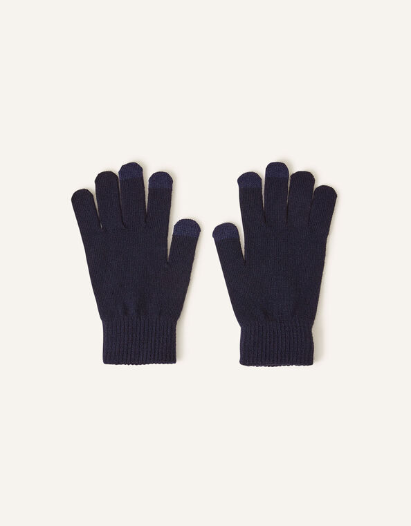 Super Stretch Touch Gloves, Blue (NAVY), large