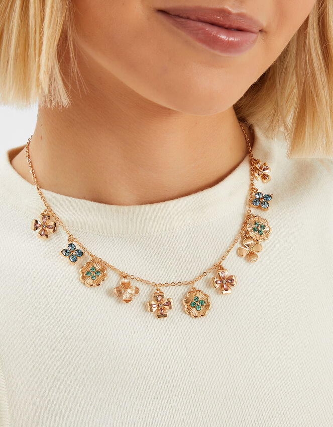 Clover Charm Necklace Gold, , large