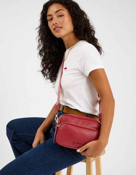 Double Zip Camera Bag, Red (RED), large