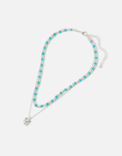 Super Classics Turquoise Stone and Bead Necklace, , large