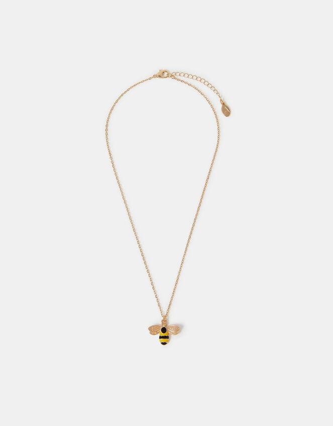Bee Pendant Necklace, , large