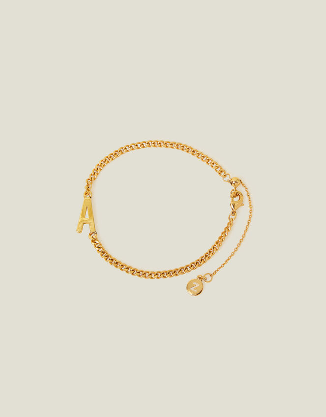14ct Gold-Plated East West Initial Bracelet, Gold (GOLD), large