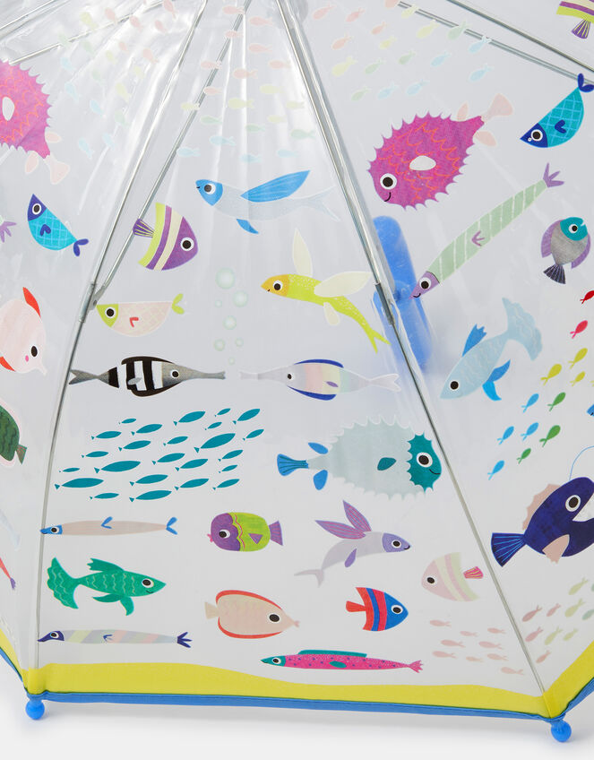 Floss & Rock Girls Fish Print Colour Changing Umbrella, , large