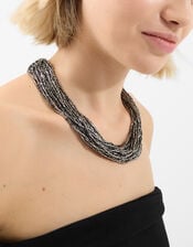 Twisted Beaded Collar Necklace, , large