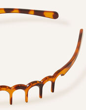 Tortoiseshell Teeth Comb Headband, , large